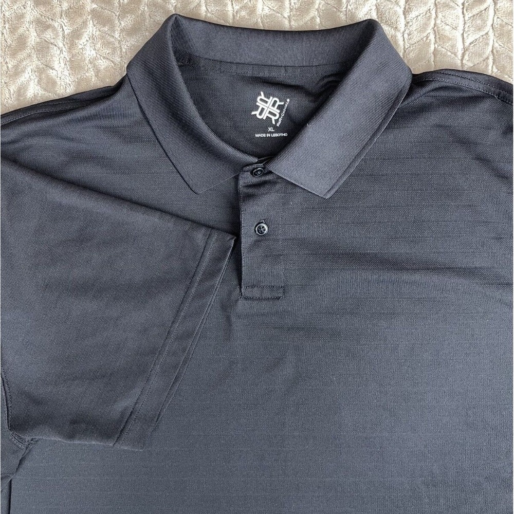 R&R‎ Casuals Men's Polo Shirt XL Black Short Sleeve Golf Casual Wear